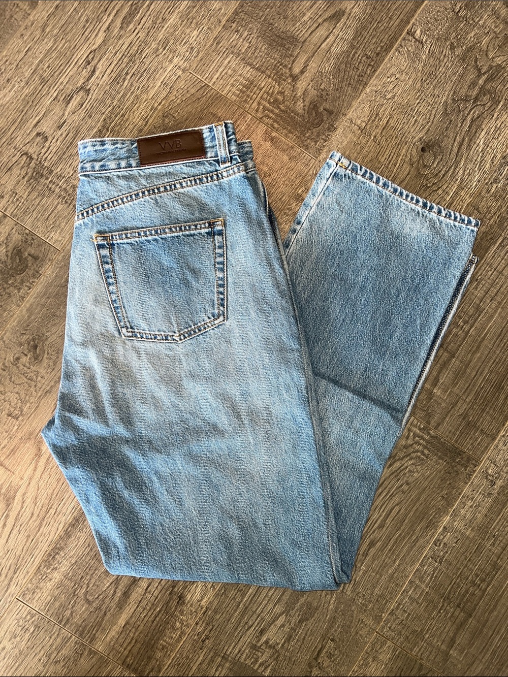 VVB Victoria Beckham Light Blue Straight-Leg Jeans